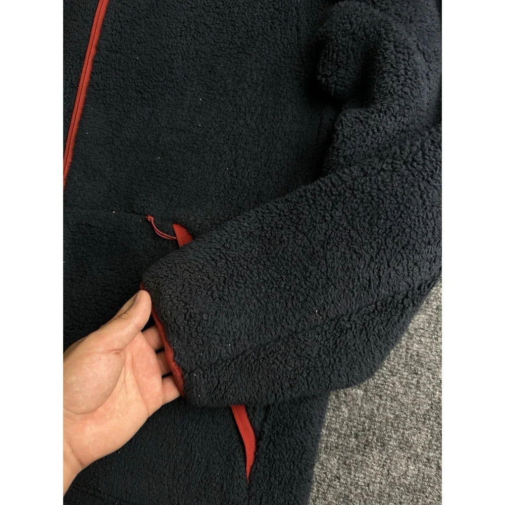 Mens The North Face Sherpa Fleece Jacket Full Zip Navy, Size 2XL